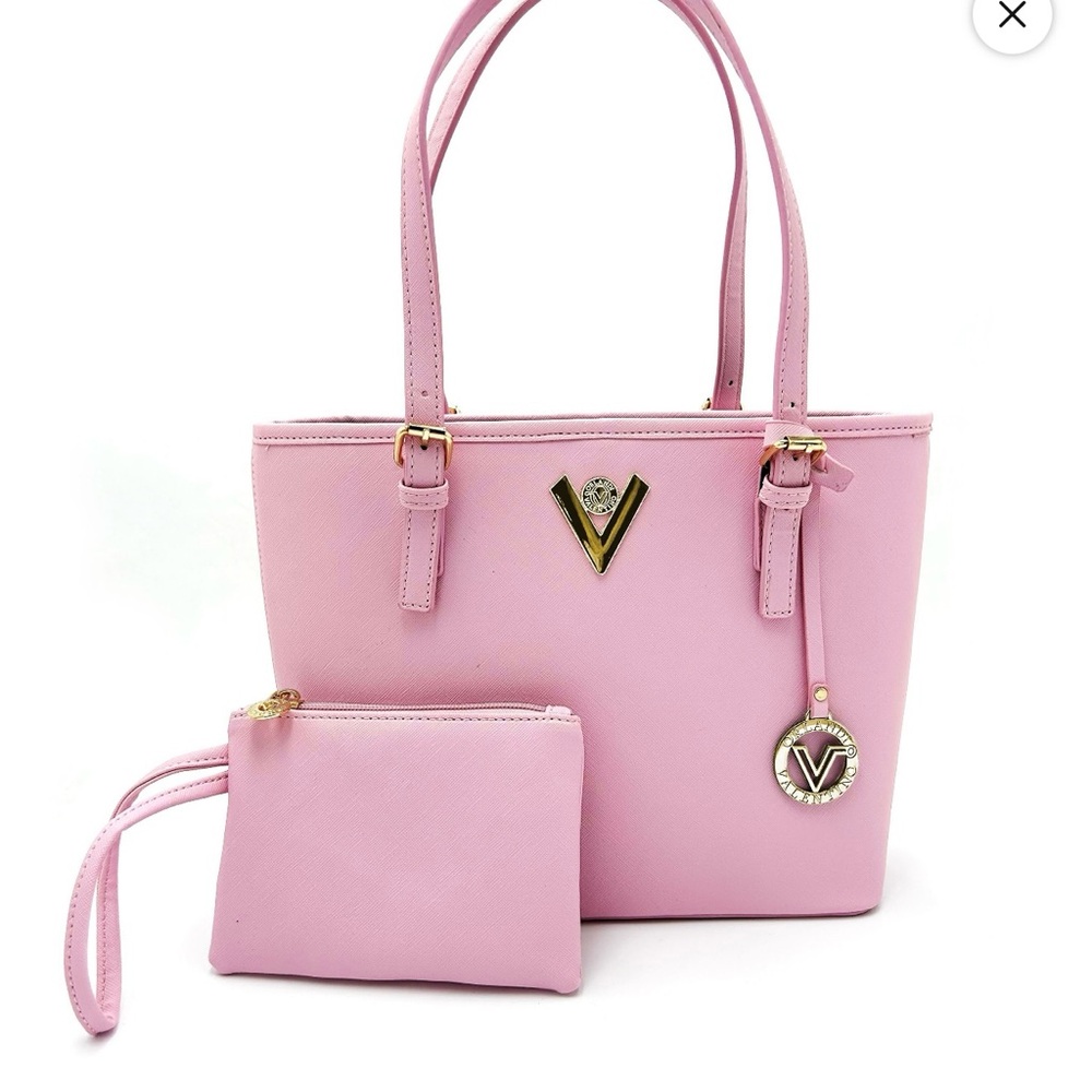Valentino Pink Tote Bag with Matching Pouch